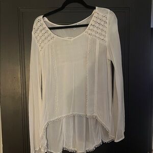 Patrons of Peace White Textured Top